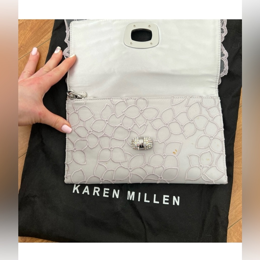 Karen Millen floral appliqué clutch - Picture 4 of 4